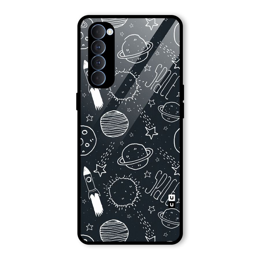 Just Space Things Glass Back Case for Oppo Reno4 Pro