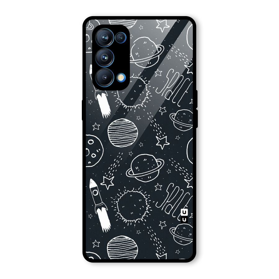 Just Space Things Glass Back Case for Oppo Reno5 Pro 5G
