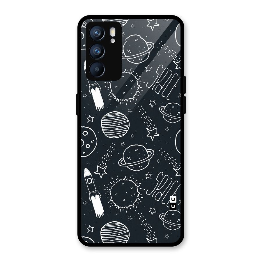 Just Space Things Glass Back Case for Oppo Reno6 5G