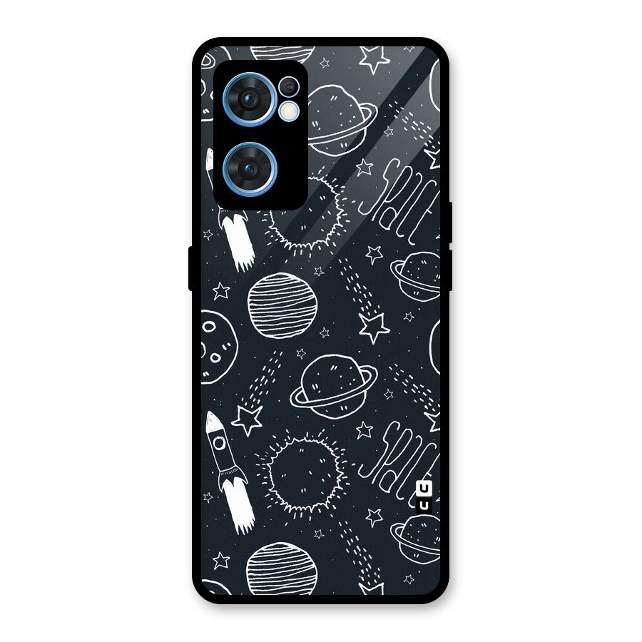 Just Space Things Glass Back Case for Oppo Reno7 5G