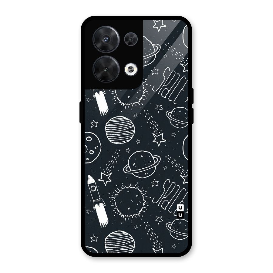 Just Space Things Glass Back Case for Oppo Reno8 5G