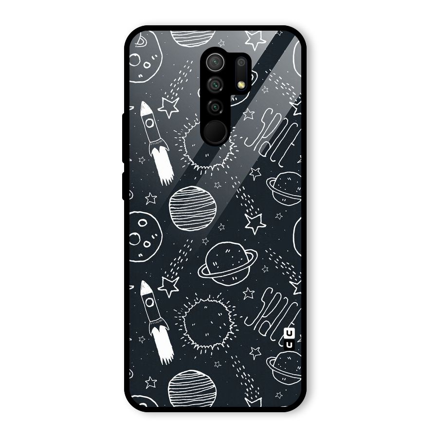 Just Space Things Glass Back Case for Poco M2