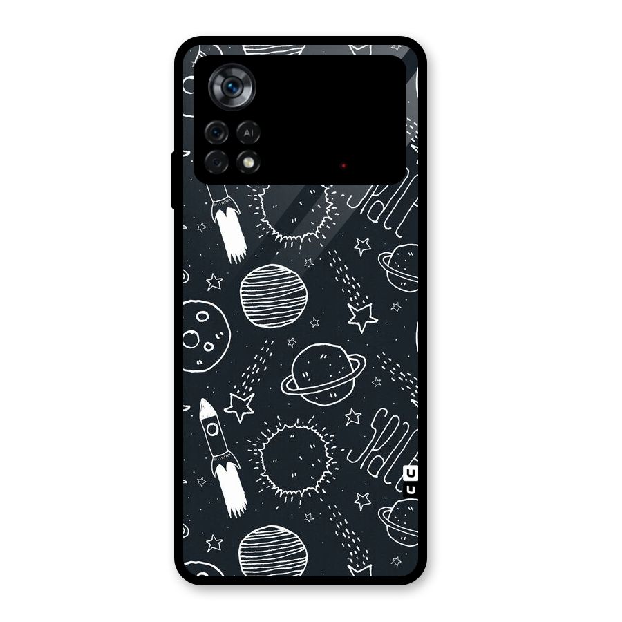 Just Space Things Glass Back Case for Poco X4 Pro 5G