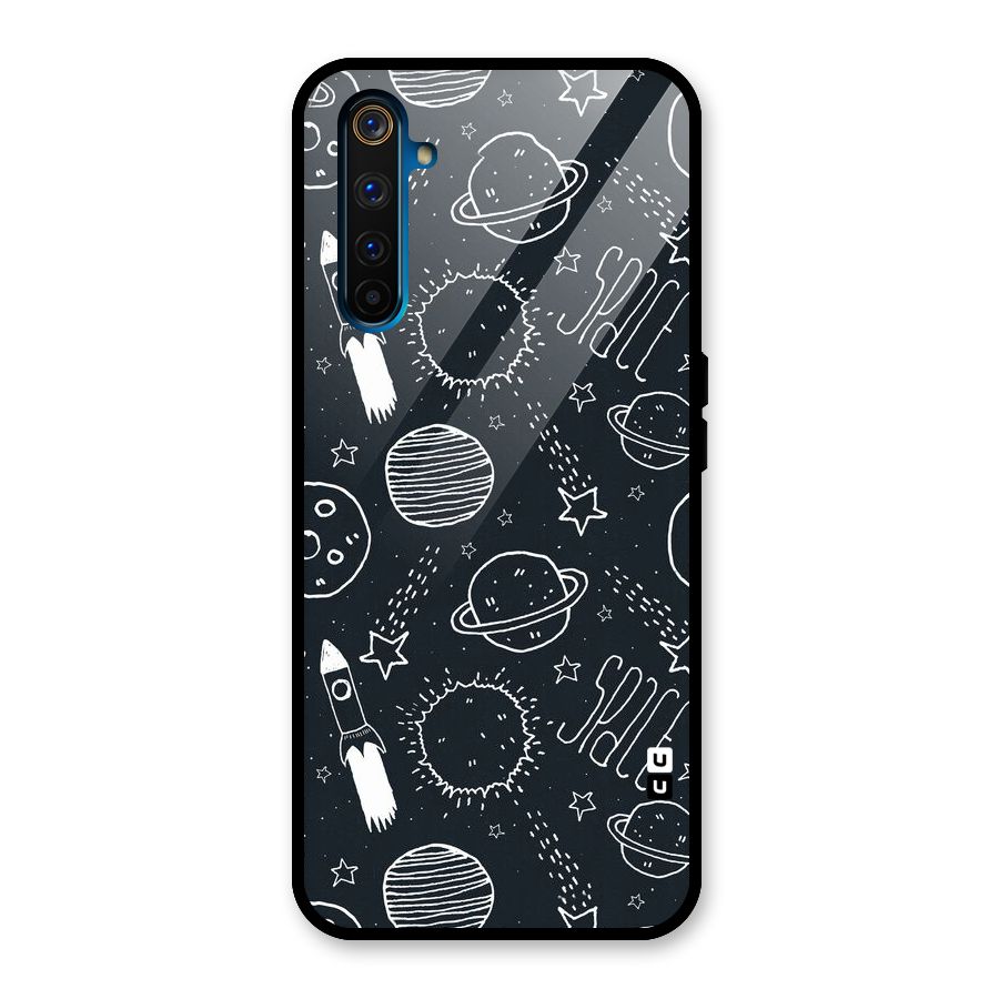 Just Space Things Glass Back Case for Realme 6 Pro