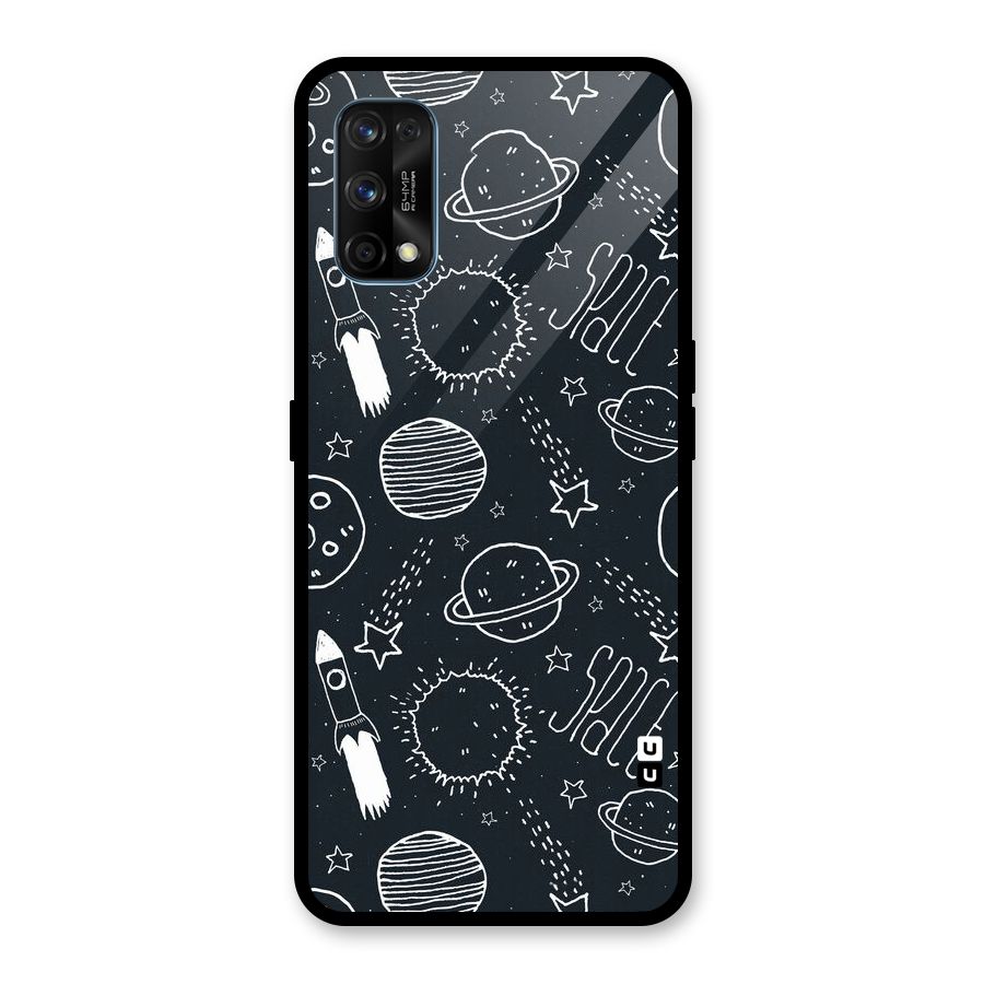 Just Space Things Glass Back Case for Realme 7 Pro