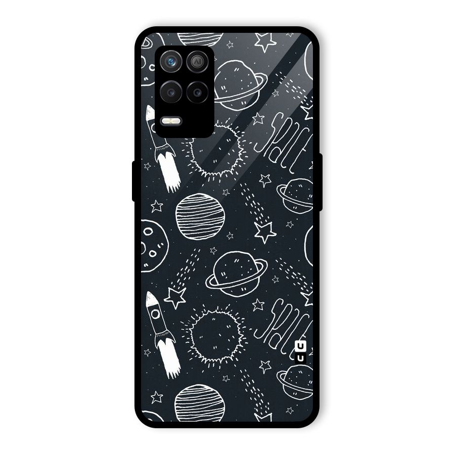 Just Space Things Glass Back Case for Realme 8 5G
