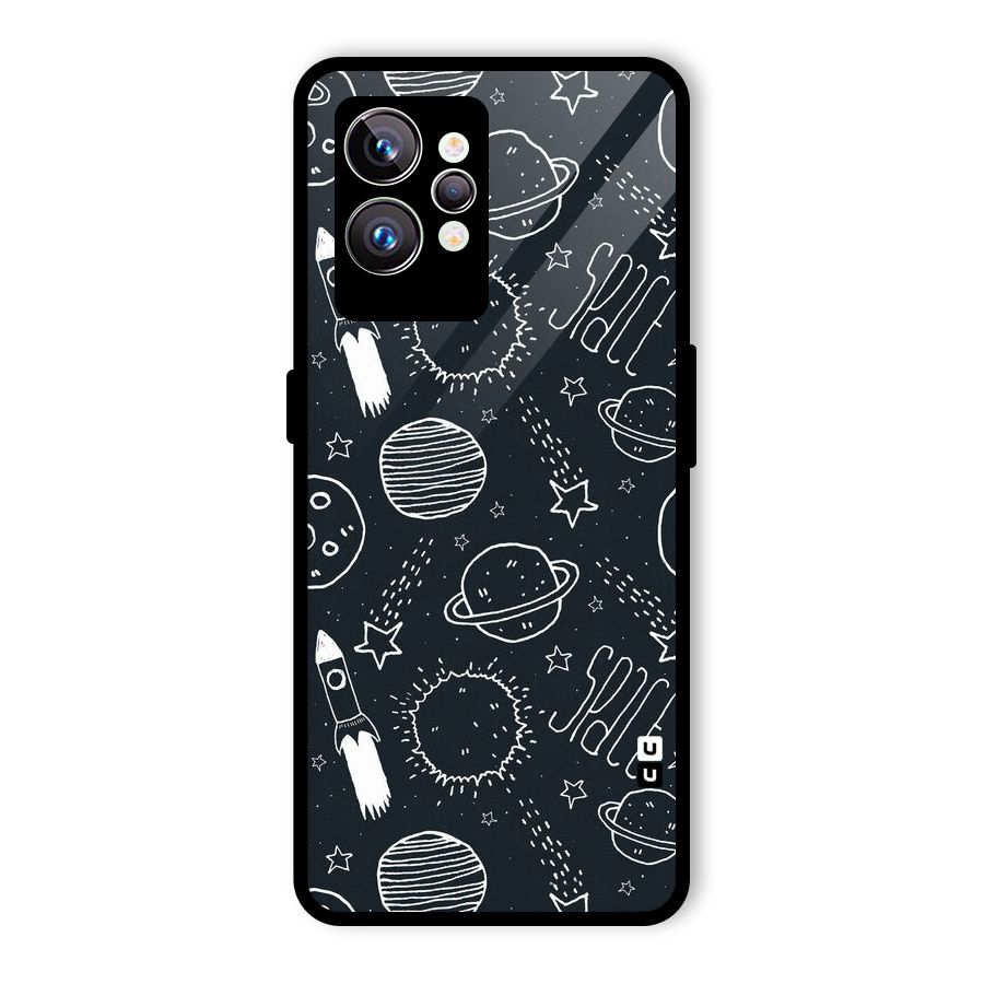 Just Space Things Glass Back Case for Realme GT2 Pro