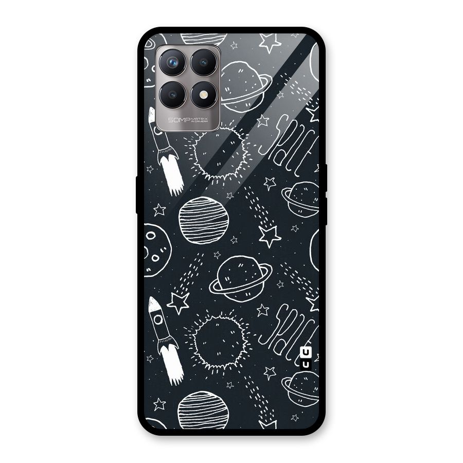 Just Space Things Glass Back Case for Realme Narzo 50