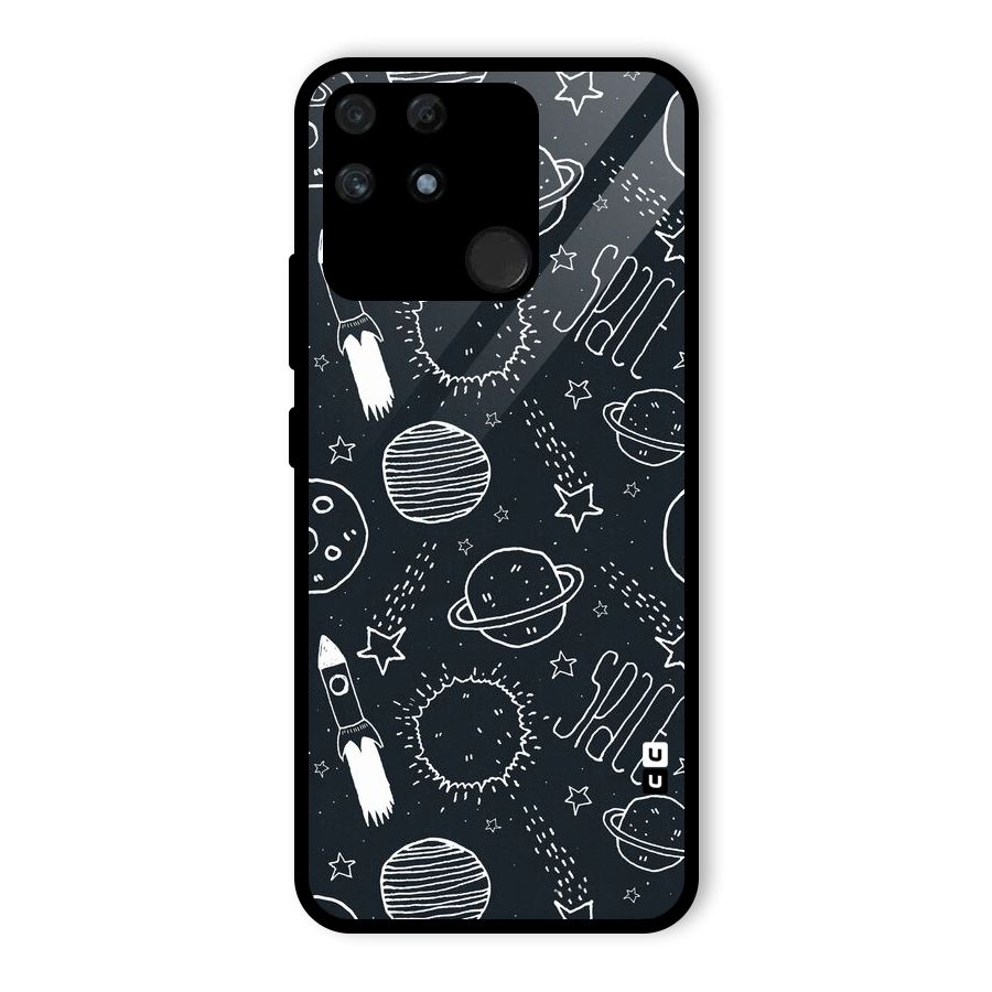 Just Space Things Glass Back Case for Realme Narzo 50A