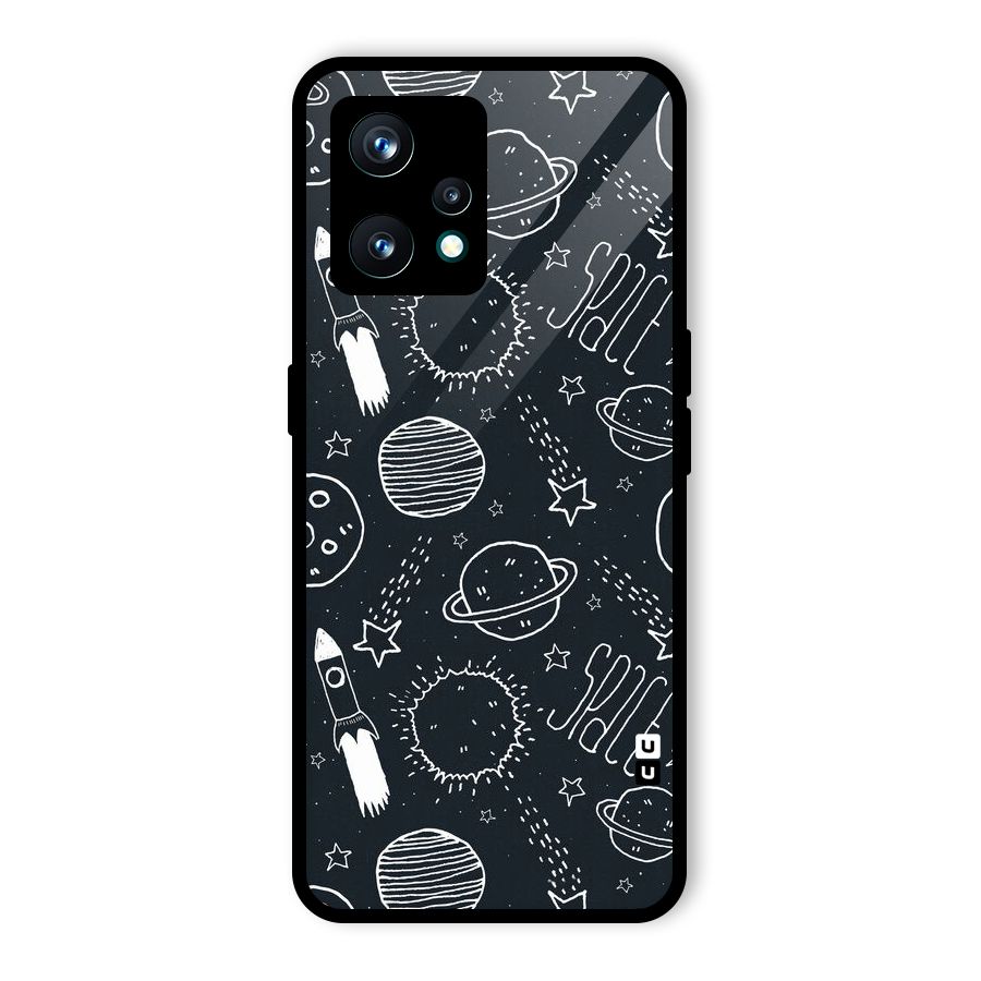 Just Space Things Glass Back Case for Realme Narzo 50 Pro