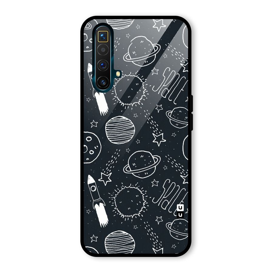 Just Space Things Glass Back Case for Realme X3