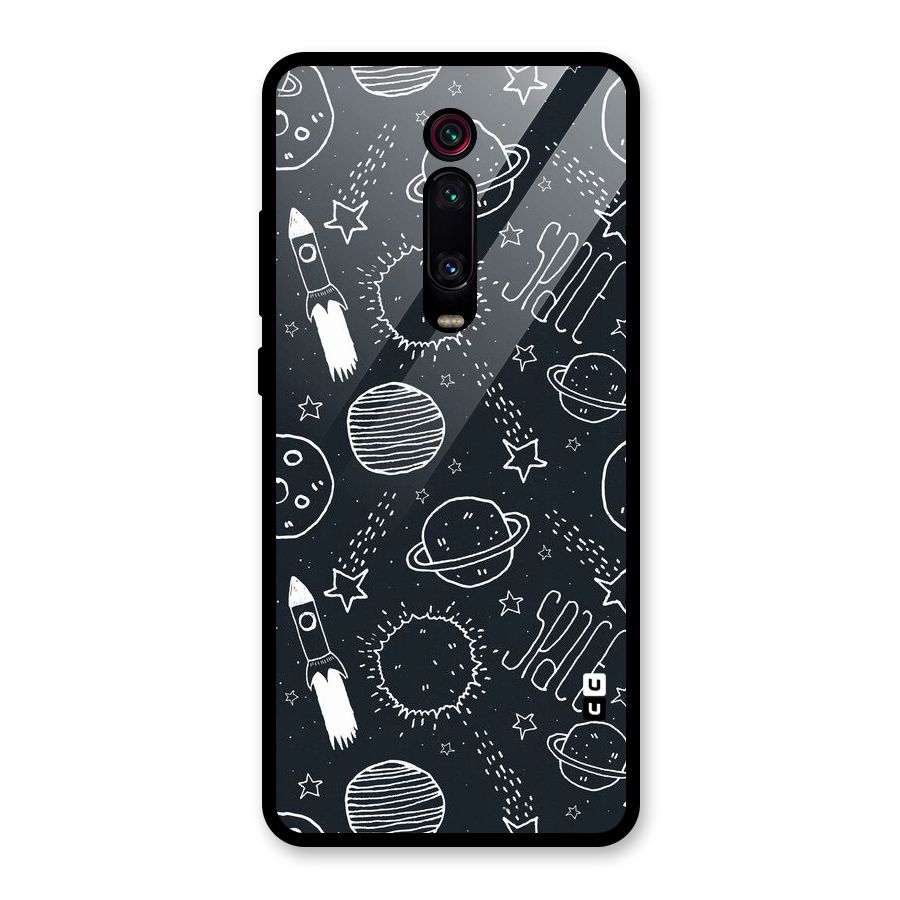 Just Space Things Glass Back Case for Redmi K20 Pro