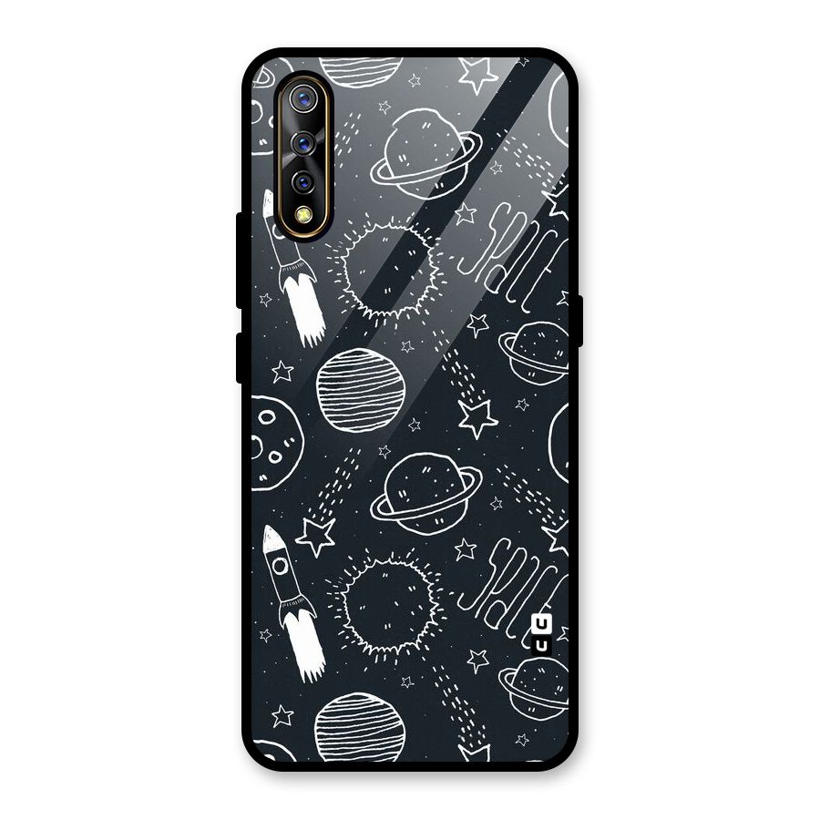 Just Space Things Glass Back Case for Vivo S1