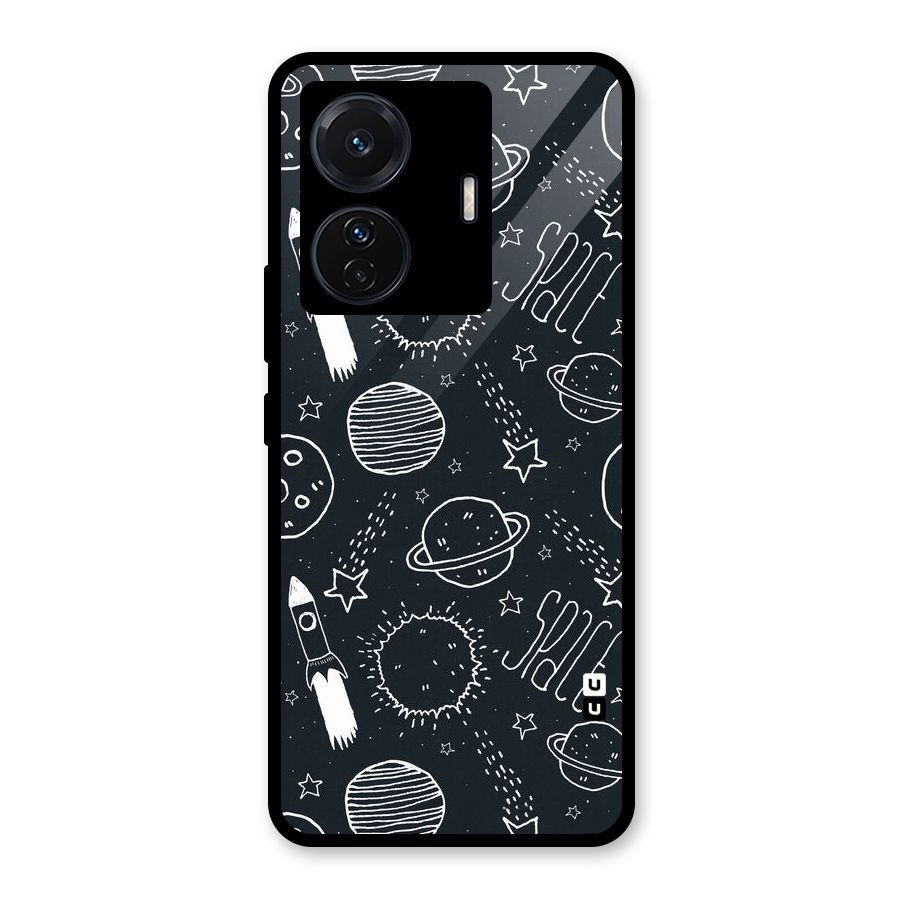 Just Space Things Glass Back Case for Vivo T1 Pro