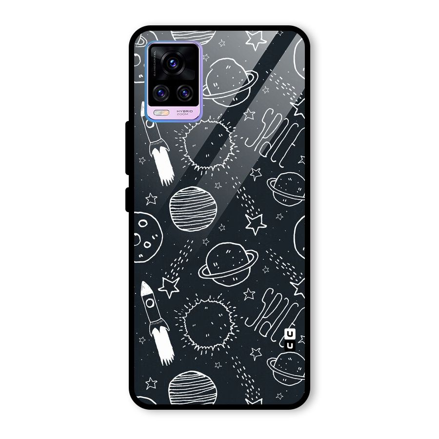 Just Space Things Glass Back Case for Vivo V20 Pro