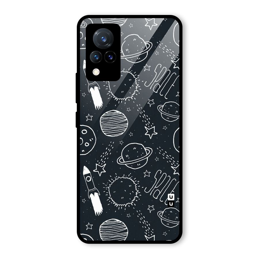 Just Space Things Glass Back Case for Vivo V21 5G