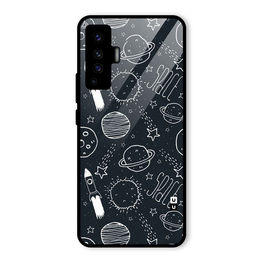Just Space Things Glass Back Case for Vivo X50