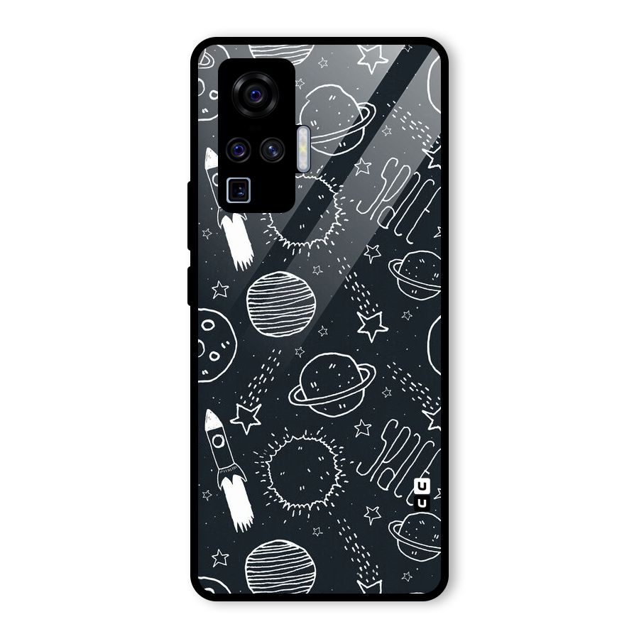 Just Space Things Glass Back Case for Vivo X50 Pro
