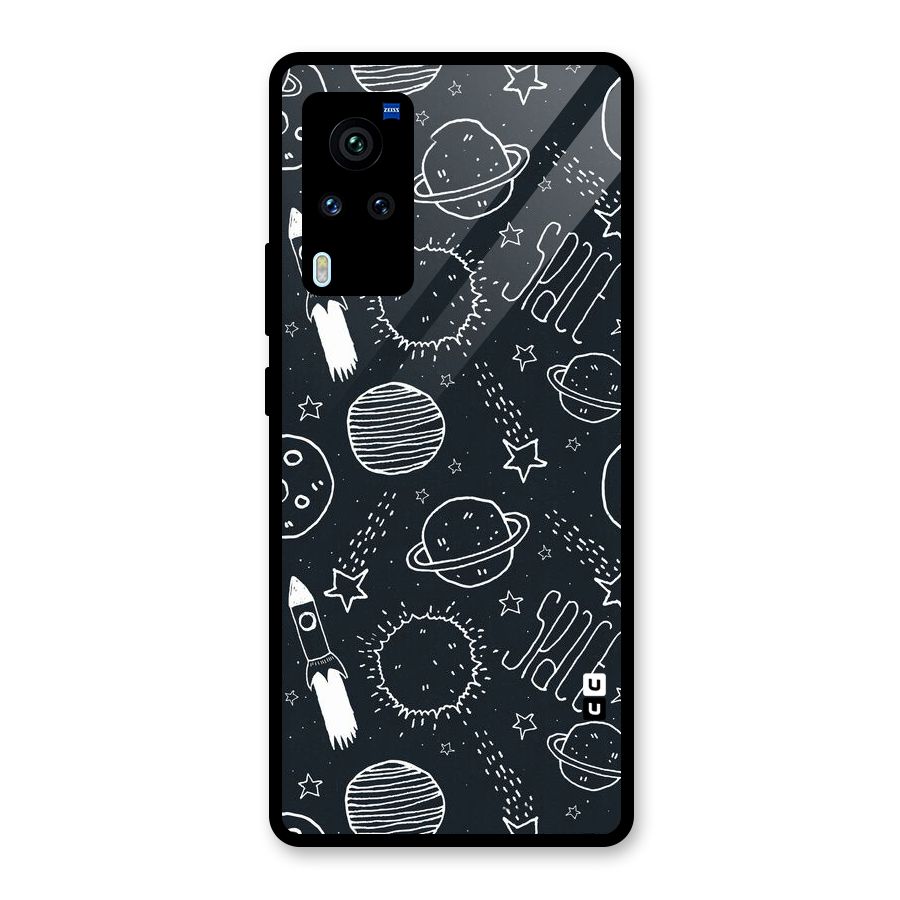 Just Space Things Glass Back Case for Vivo X60 Pro