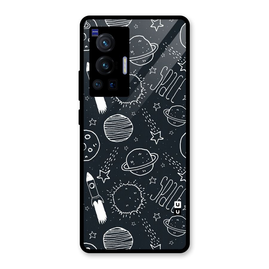 Just Space Things Glass Back Case for Vivo X70 Pro