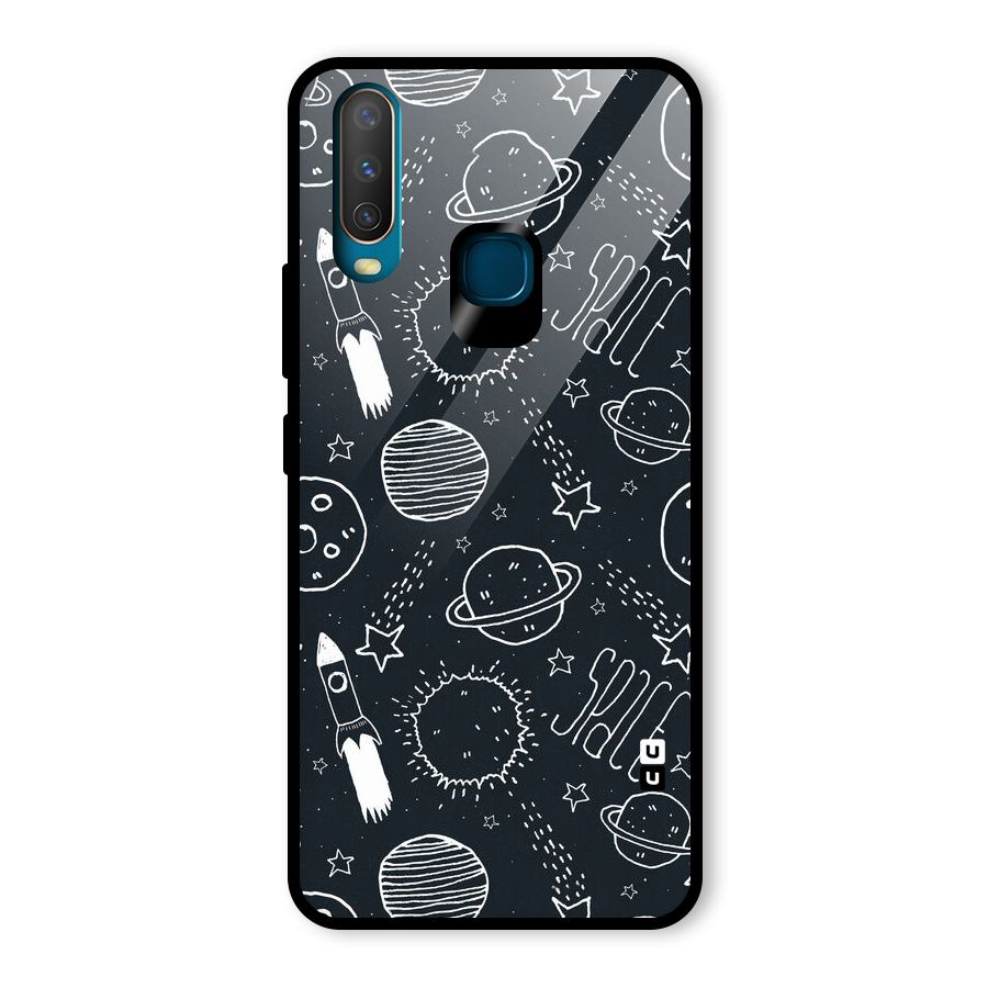 Just Space Things Glass Back Case for Vivo Y15