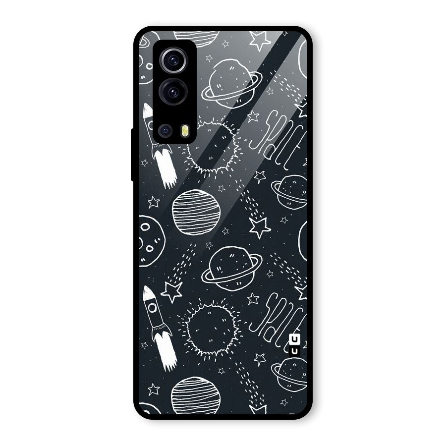 Just Space Things Glass Back Case for Vivo iQOO Z3