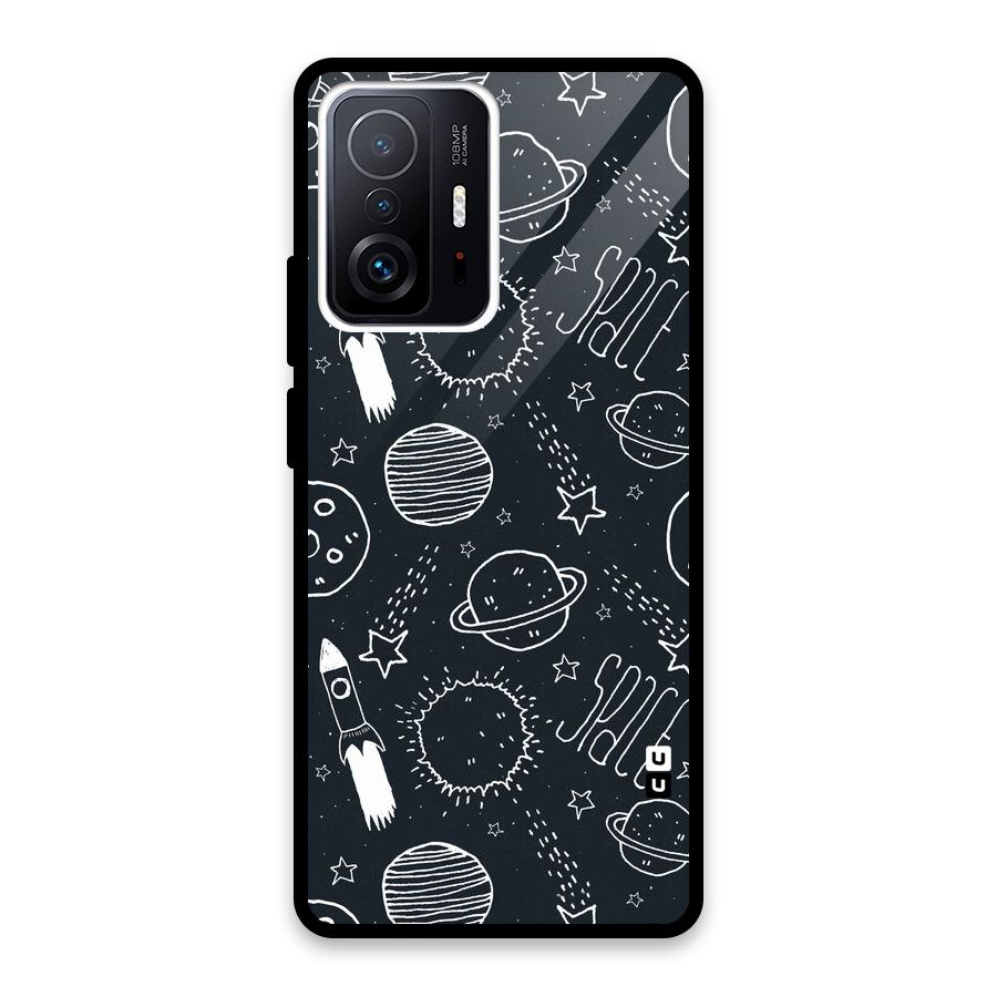 Just Space Things Glass Back Case for Xiaomi 11T Pro