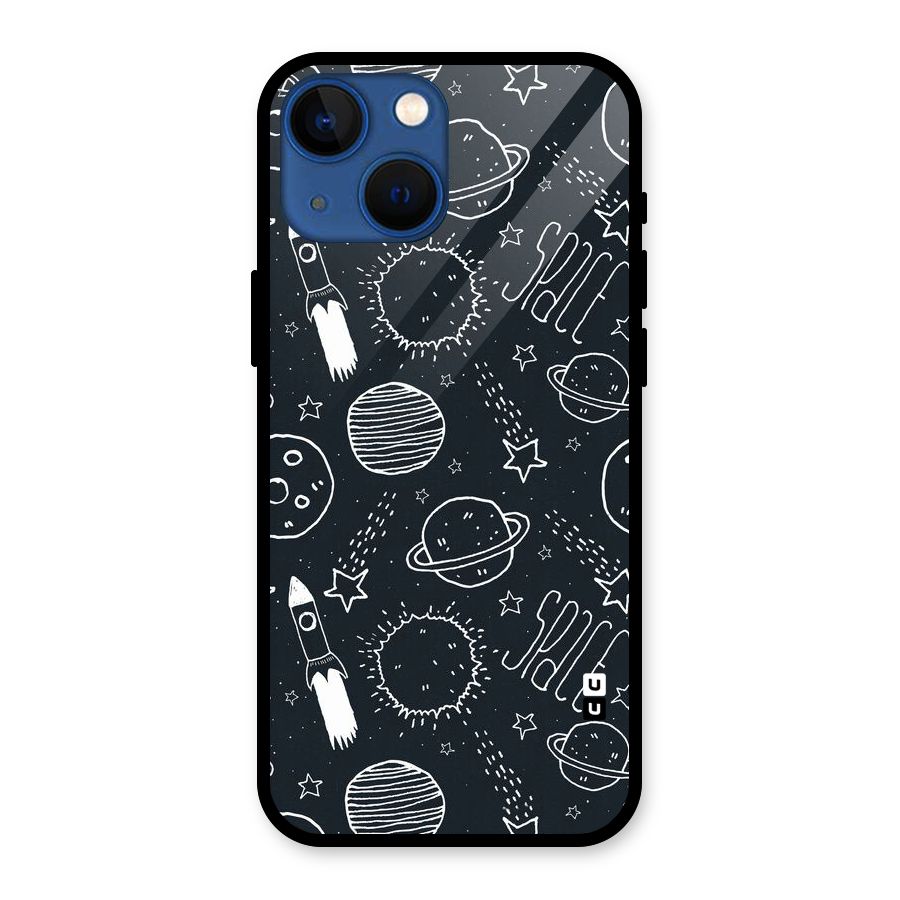 Just Space Things Glass Back Case for iPhone 13 Mini