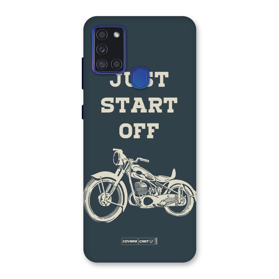 Just Start Off Back Case for Galaxy A21s