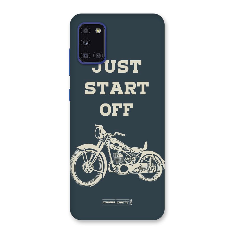 Just Start Off Back Case for Galaxy A31