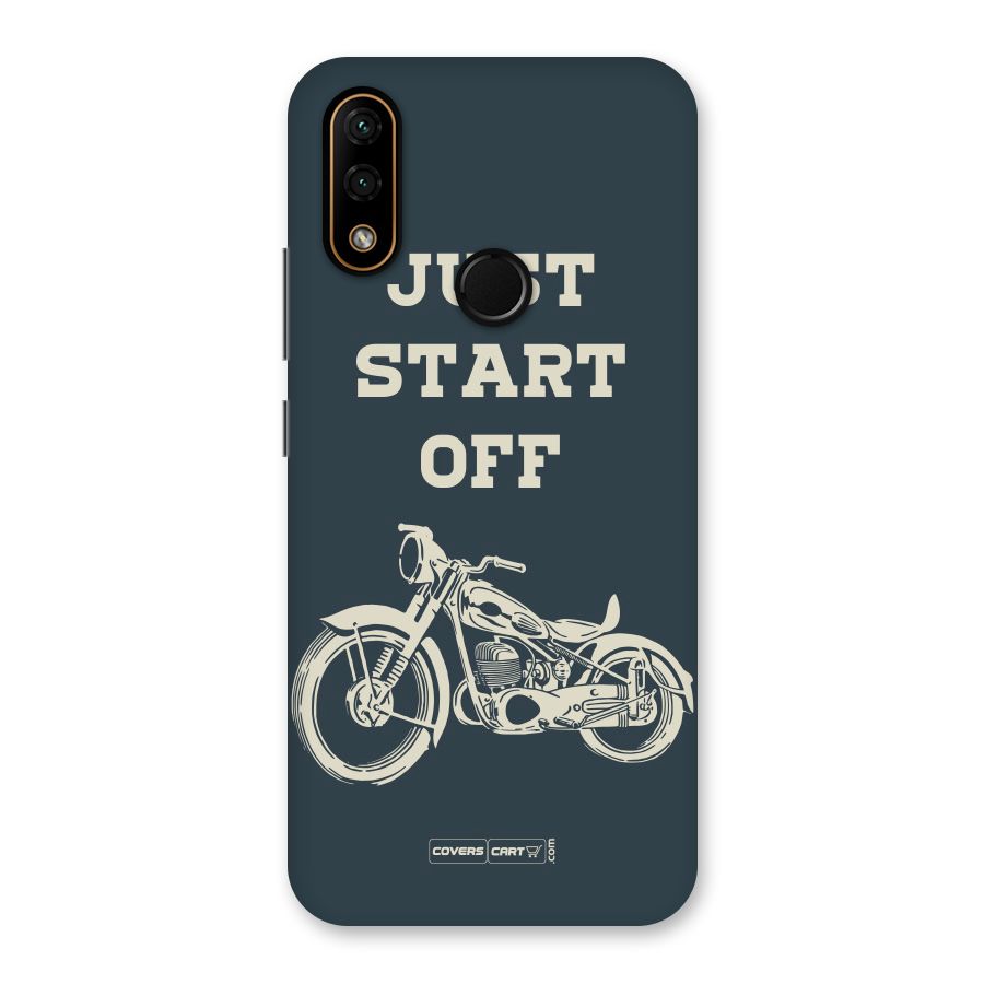 Just Start Off Back Case for Lenovo A6 Note