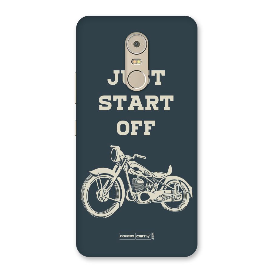 Just Start Off Back Case for Lenovo K6 Note