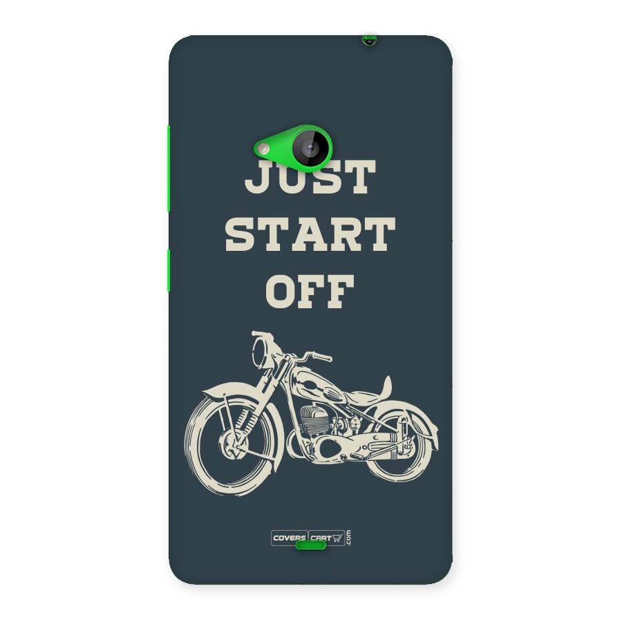 Just Start Off Back Case for Lumia 535