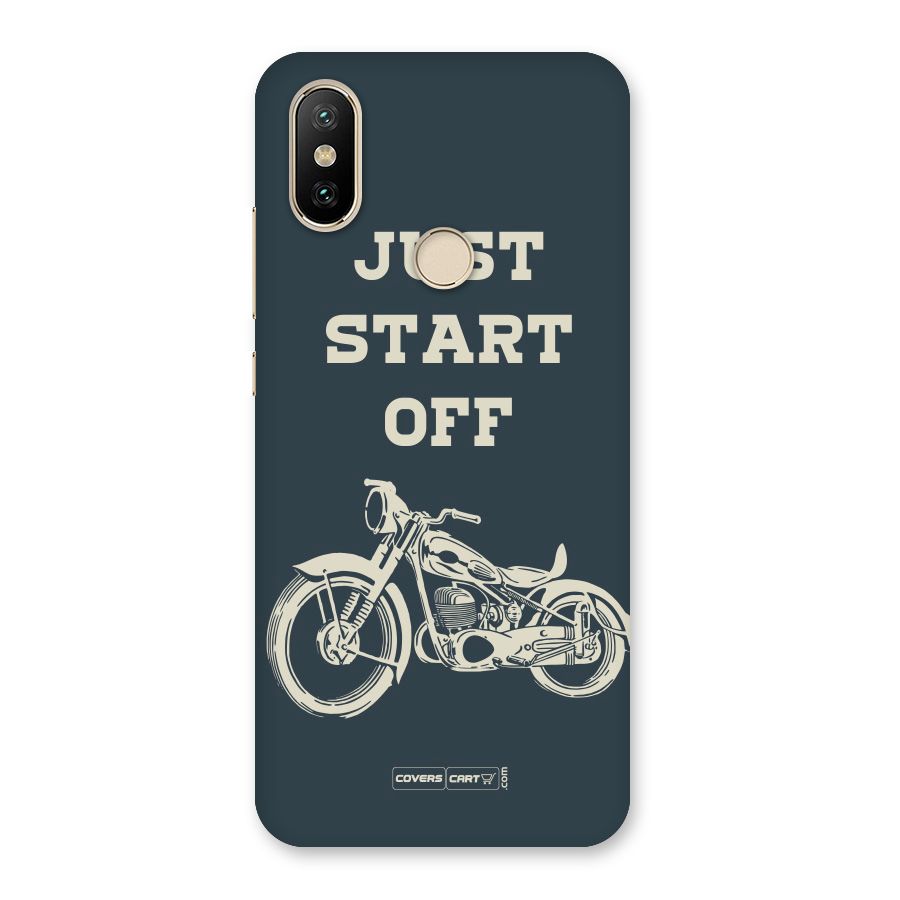 Just Start Off Back Case for Mi A2