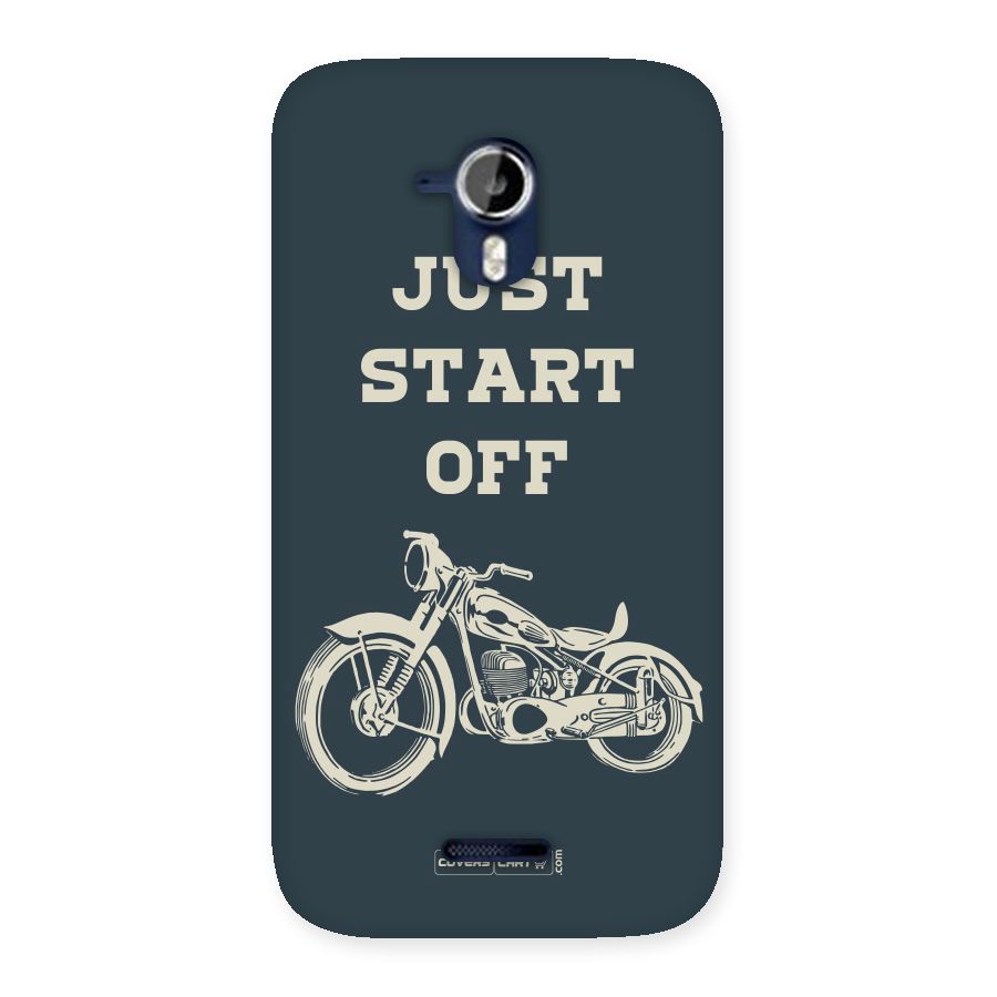 Just Start Off Back Case for Micromax Canvas Magnus A117