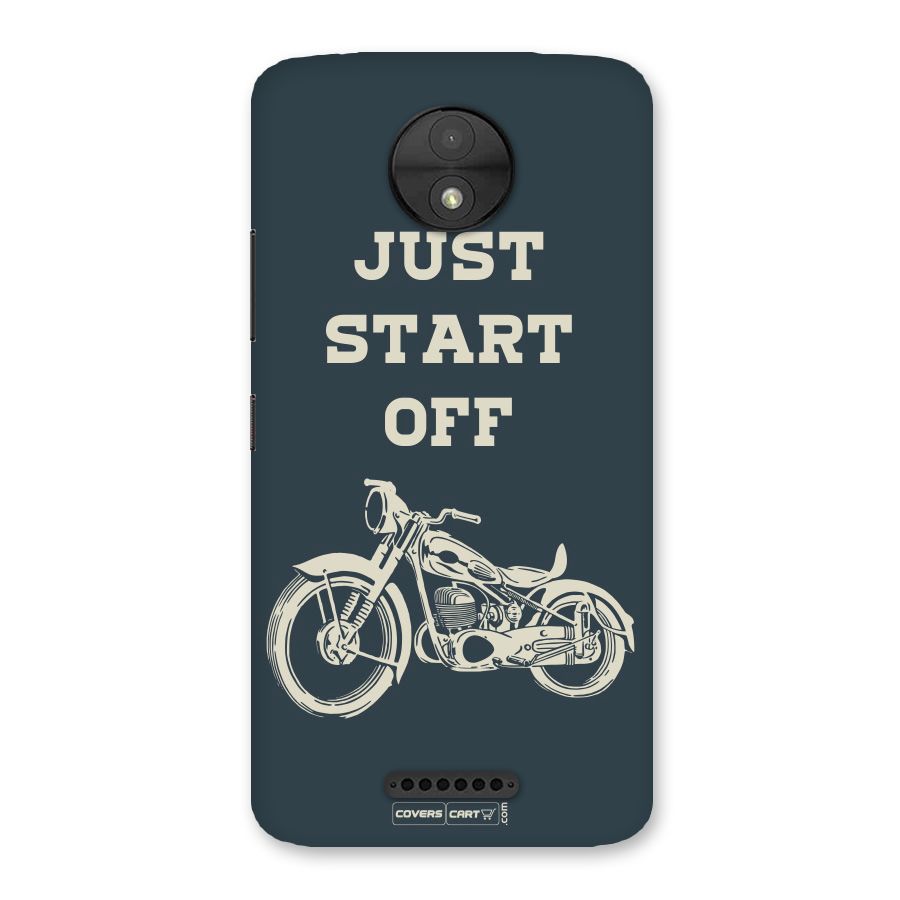 Just Start Off Back Case for Moto C