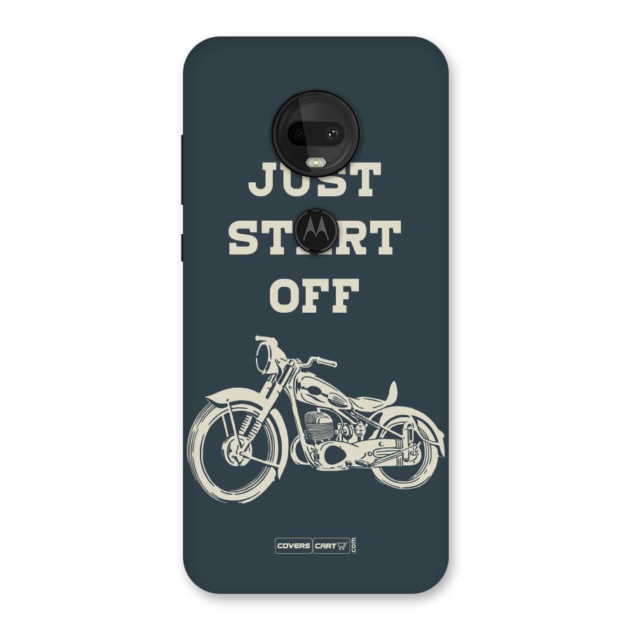 Just Start Off Back Case for Moto G7