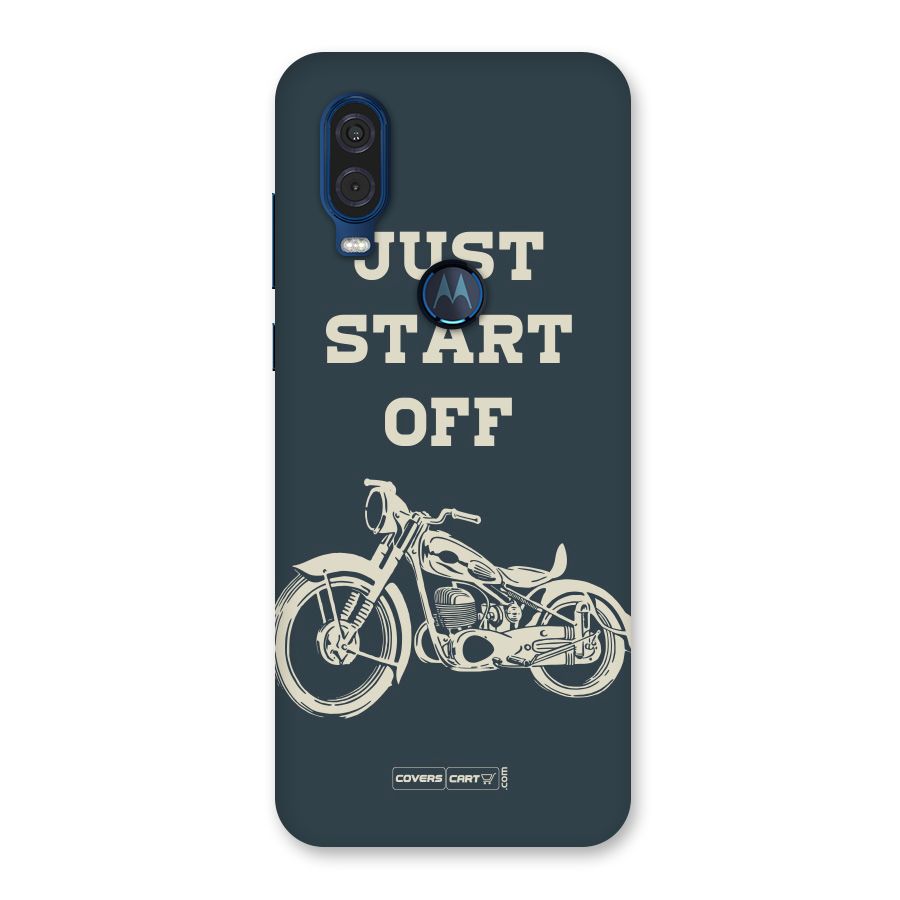 Just Start Off Back Case for Motorola One Vision