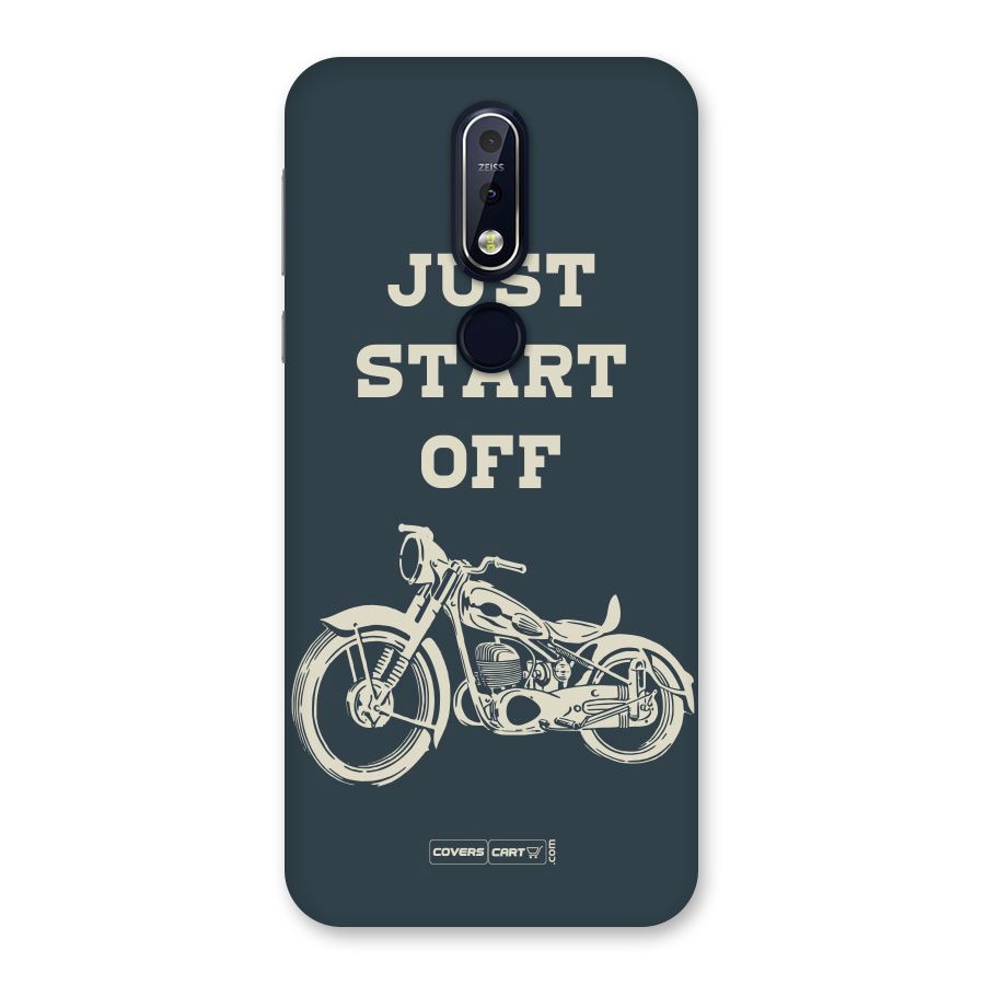 Just Start Off Back Case for Nokia 7.1