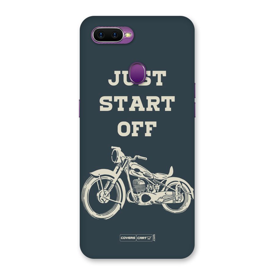Just Start Off Back Case for Oppo F9