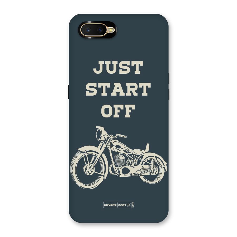 Just Start Off Back Case for Oppo K1