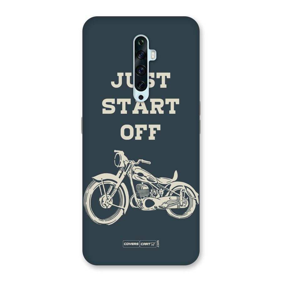 Just Start Off Back Case for Oppo Reno2 F
