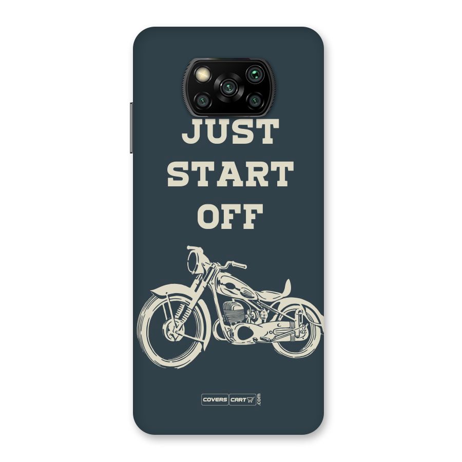 Just Start Off Back Case for Poco X3