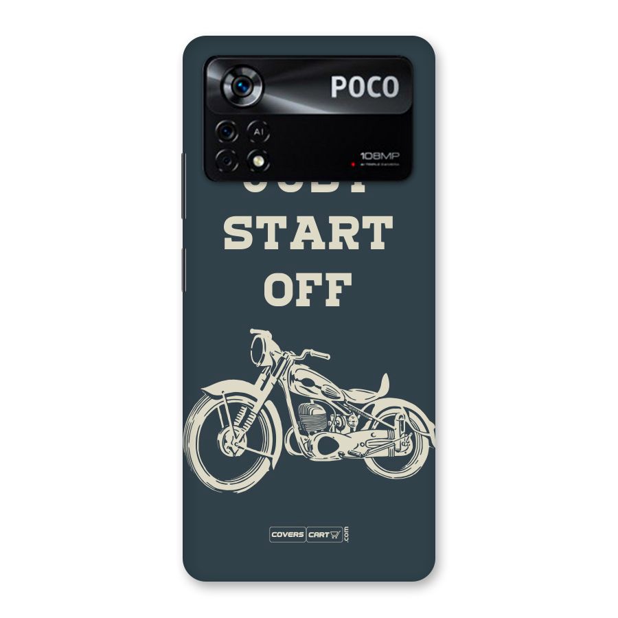 Just Start Off Back Case for Poco X4 Pro 5G