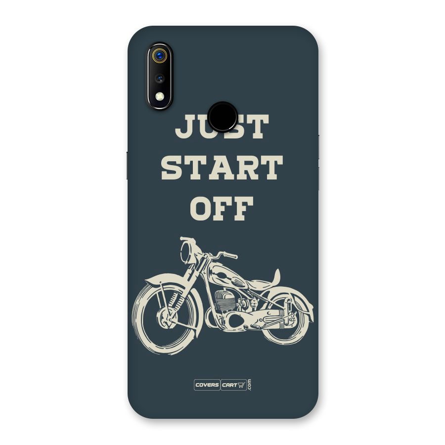 Just Start Off Back Case for Realme 3