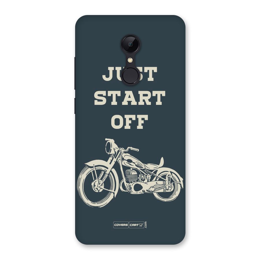 Just Start Off Back Case for Redmi 5