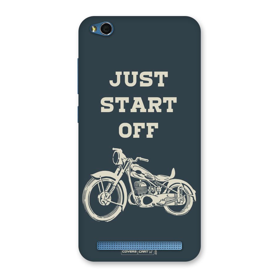 Just Start Off Back Case for Redmi 5A