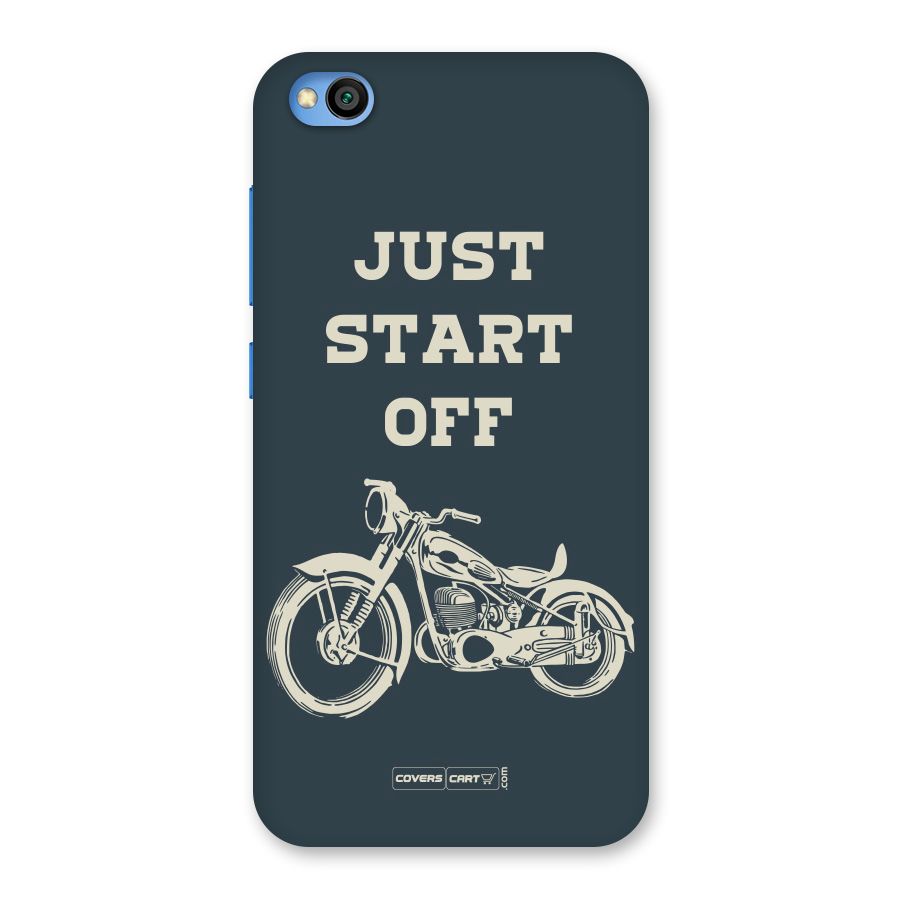 Just Start Off Back Case for Redmi Go