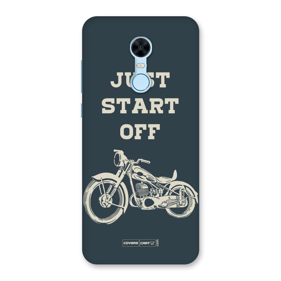 Just Start Off Back Case for Redmi Note 5