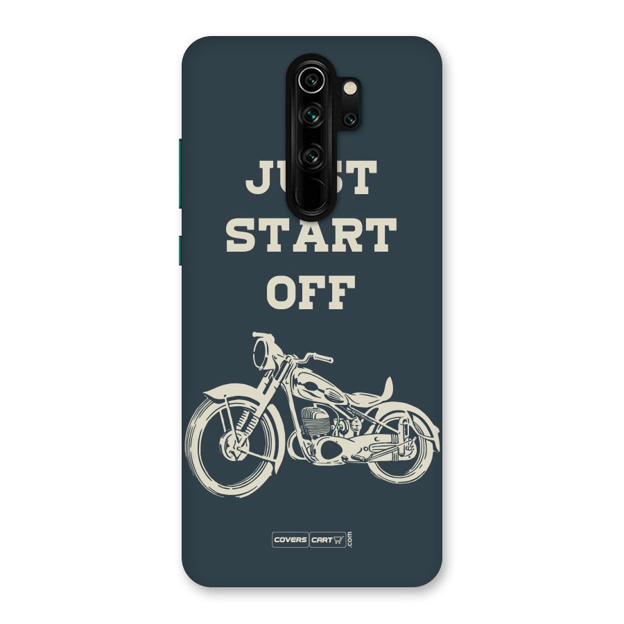 Just Start Off Back Case for Redmi Note 8 Pro